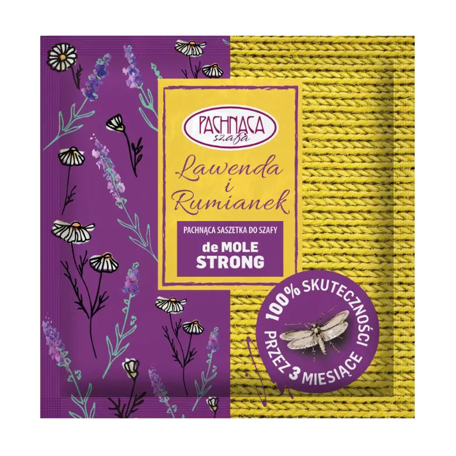 Ароматичне саше для гардеробу Pachnaca Szafa deMole Strong Lavender &amp; Chamomile, 5.5 г